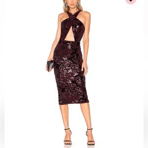 MICHAEL COSTELO MIDI DRESS